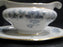 Royal Tettau Damask Rose, Blue / Green Roses: Gravy Boat w/ Attached Underplate