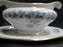 Royal Tettau Damask Rose, Blue / Green Roses: Gravy Boat w/ Attached Underplate