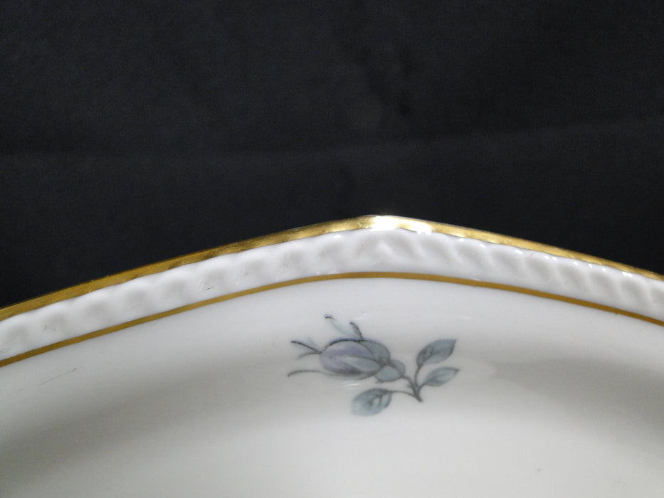 Royal Tettau Damask Rose, Blue / Green Roses: Gravy Boat w/ Attached Underplate