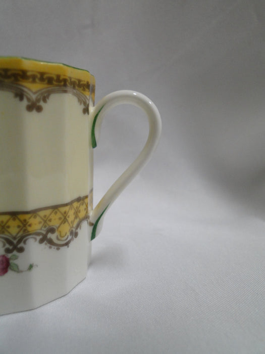 Royal Worcester Willoughby, Florals, Yellow: Flat Demitasse Cup & Saucer