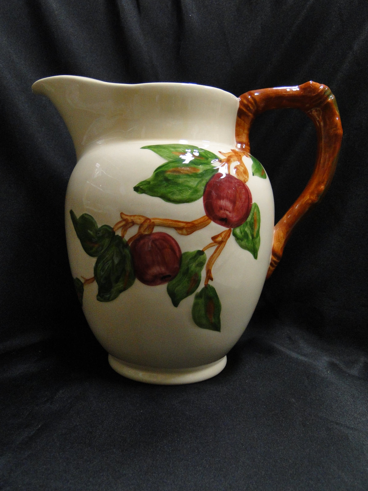 Vintage AVON Ceramic 8 Wicker Weave Fruit Pitcher - New York