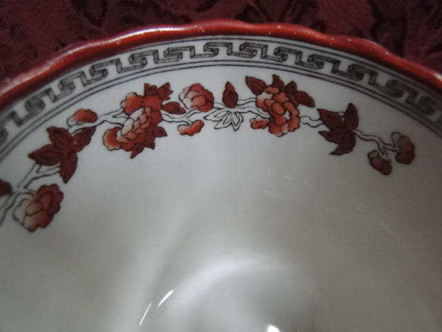 Spode Indian Tree Orange Rust: Cup & Saucer Set, 2 3/4" Tall, Wear