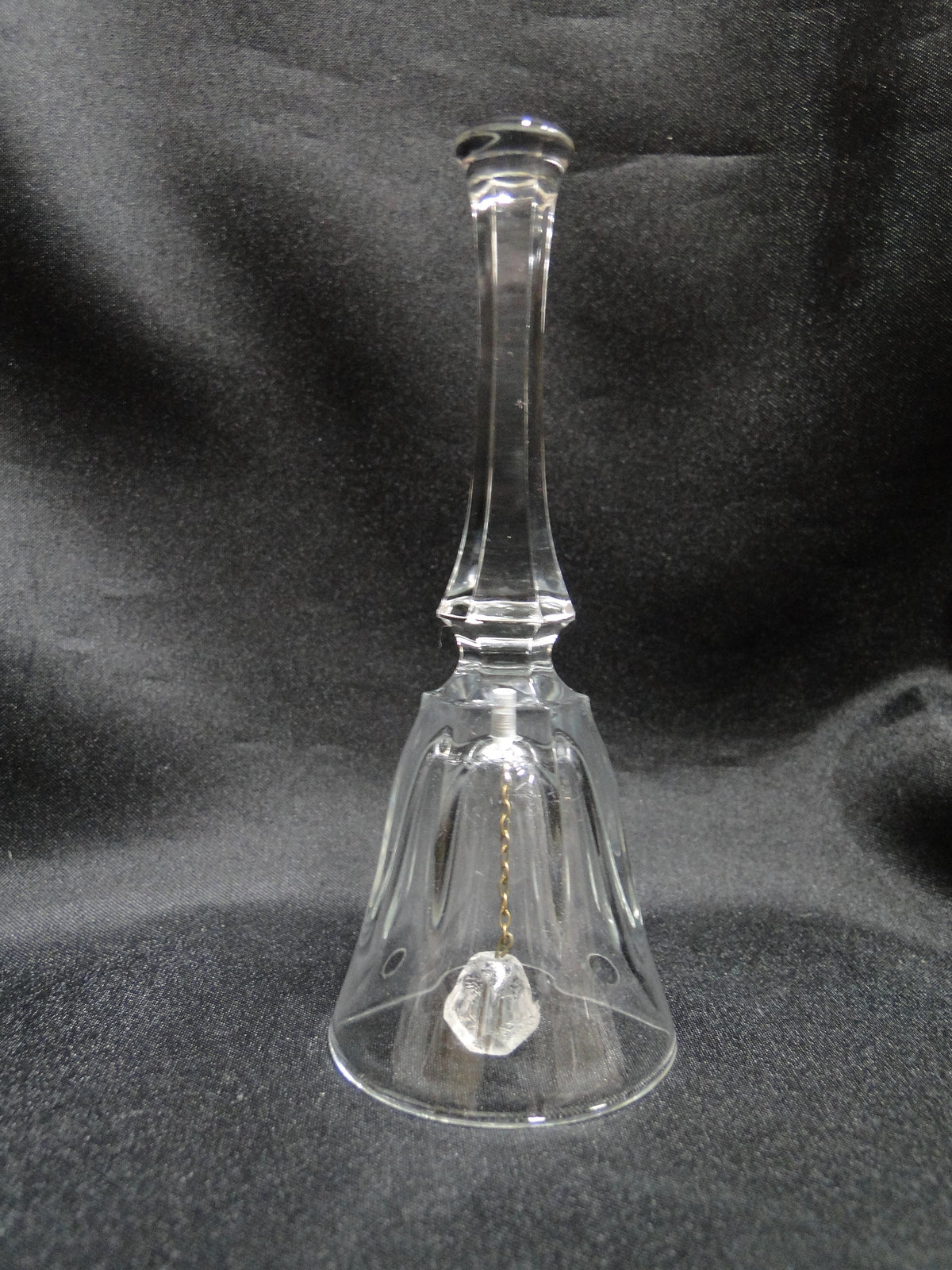 Clear Glass Bell & Bead Clapper, 4 3/4