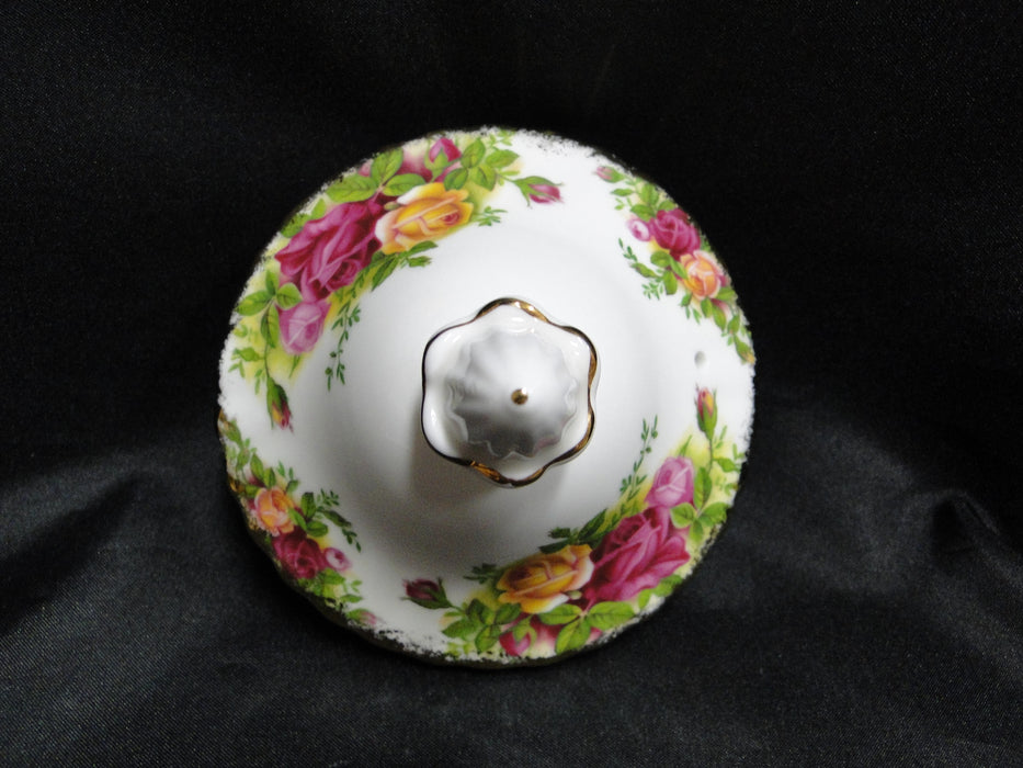 Royal Albert Old Country Roses, England: Teapot & Lid, 7 1/2" Tall, Flat Opening