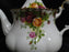 Royal Albert Old Country Roses, England: Teapot & Lid, 7 1/2" Tall, Flat Opening