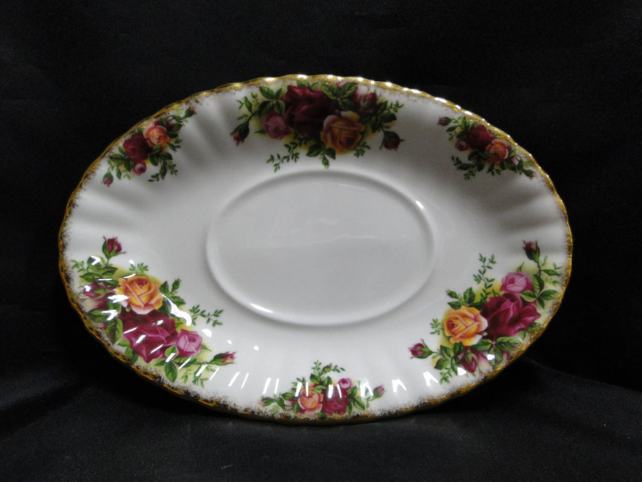 Royal Albert Old Country Roses, England: Gravy Boat & Separate Underplate
