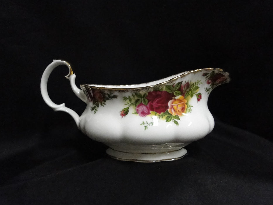 Royal Albert Old Country Roses, England: Gravy Boat & Separate Underplate