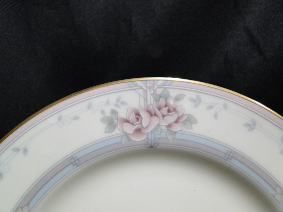 Noritake Magnificence, 9736, Pink & Blue, Gold Trim: Bread Plate, 6 1/2"