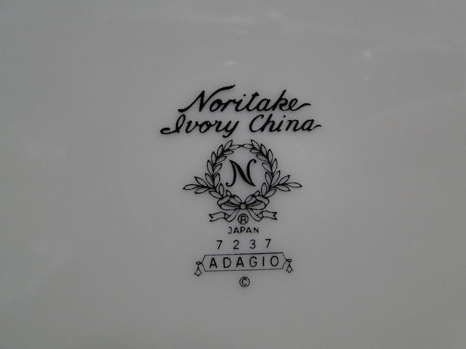 Noritake Adagio, 7237, Ivory w/ Floral Sprays, Platinum: Salad Plate, 8 3/8"