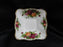 Royal Albert Old Country Roses, England: Square Sweet Meat Dish, 4 3/4" x 1 3/8"