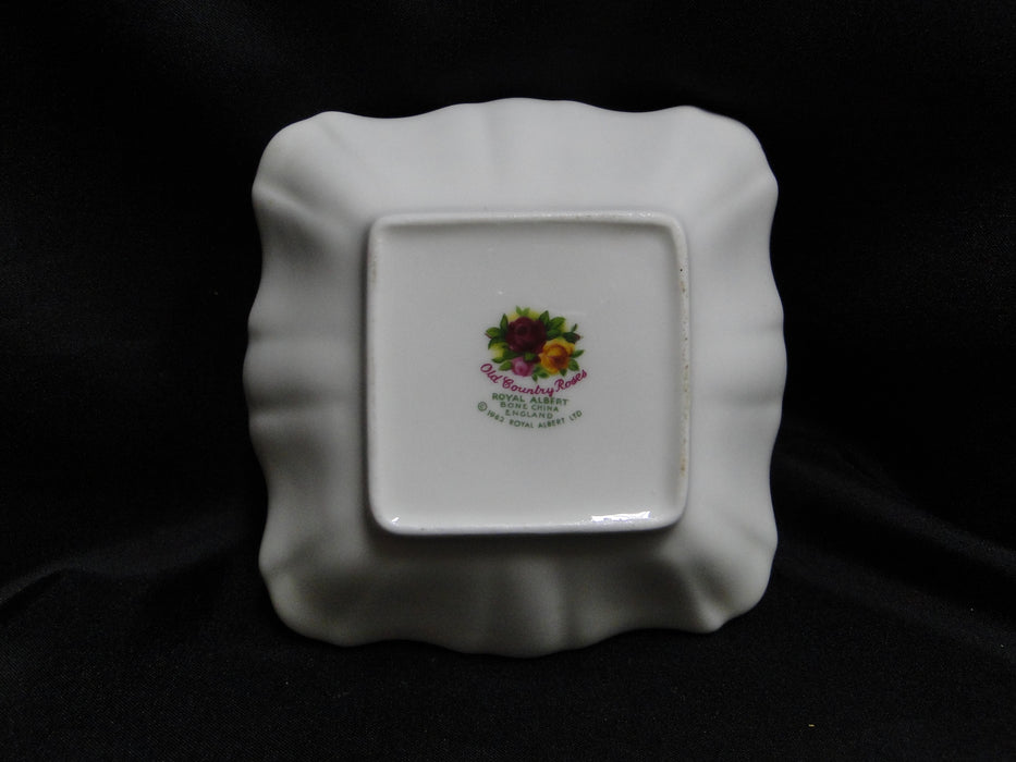 Royal Albert Old Country Roses, England: Square Sweet Meat Dish, 4 3/4" x 1 3/8"