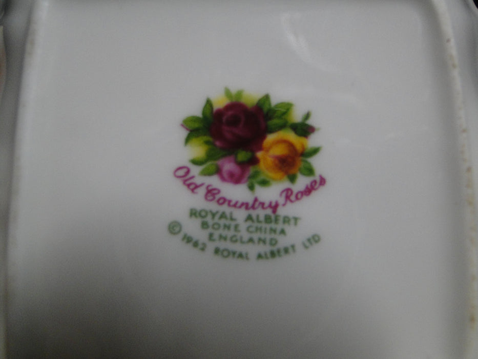 Royal Albert Old Country Roses, England: Square Sweet Meat Dish, 4 3/4" x 1 3/8"