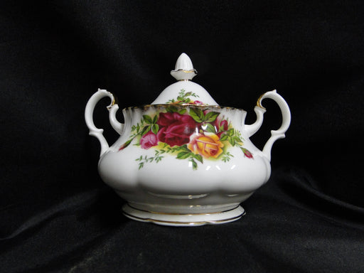 Royal Albert Old Country Roses, England: Sugar Bowl & Lid, 4 1/2" Tall