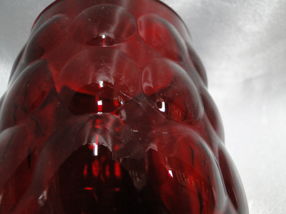 Anchor Hocking Bubble Ruby: Flat Iced Tea (s), 12 oz, 4 1/2" Tall