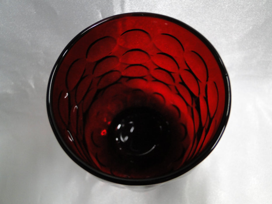 Anchor Hocking Bubble Ruby: Flat Iced Tea (s), 12 oz, 4 1/2" Tall
