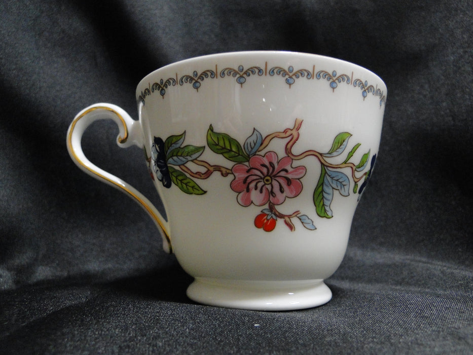 Aynsley Pembroke, Bird & Florals: Cup & Saucer Set (s), 2 5/8", White Foot