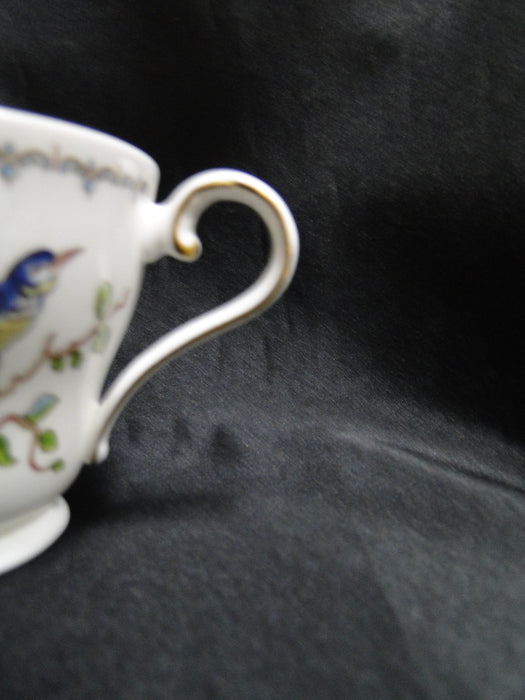 Aynsley Pembroke, Bird & Florals: Cup & Saucer Set (s), 2 5/8", White Foot