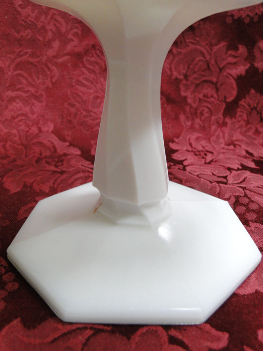 Quintec Pattern Milkglass: Compote, 7 1/2" Tall