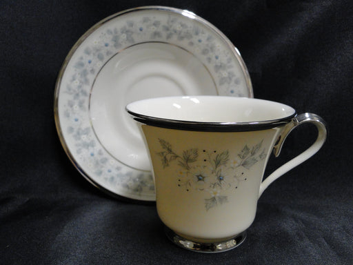 Lenox Windsong, White Flowers, Platinum: Cup & Saucer Set (s), 3" Tall