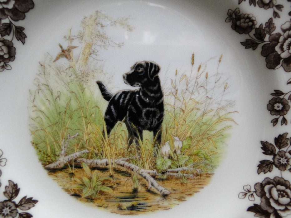 Spode Woodland Black Labrador Hunting Dog, England: NEW Salad Plate (s), Box