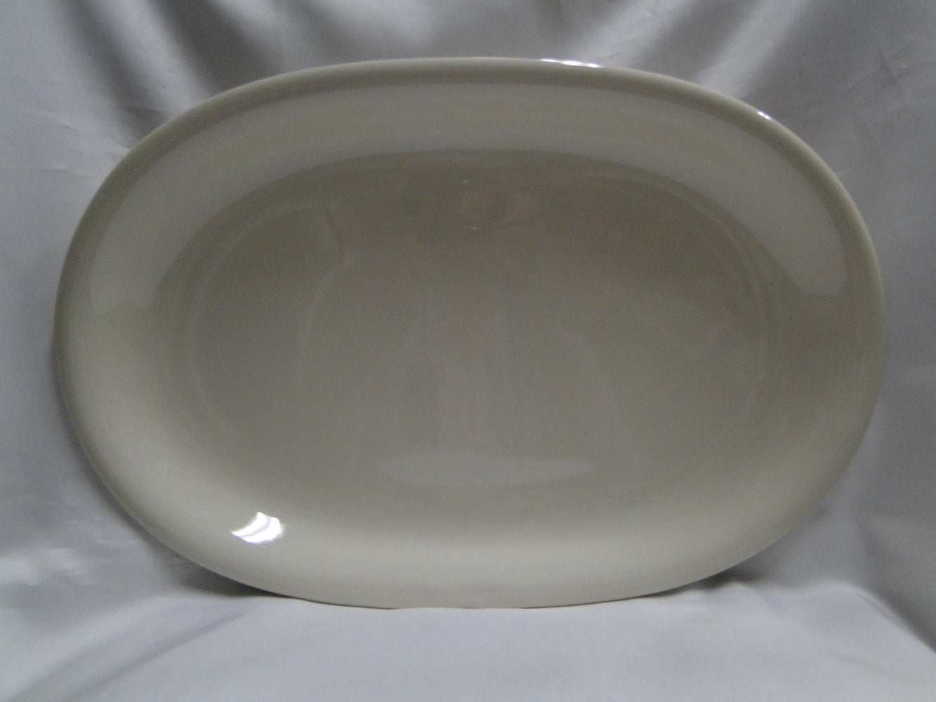 Hutschenreuther Turvel, All Cream, No Trim: Oval Serving Platter, 15 1/4", As Is