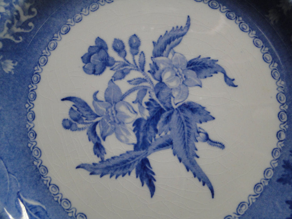 Copeland Spode's Camilla Blue, Blue Floral: Luncheon Plate, 9 1/4", Crazing