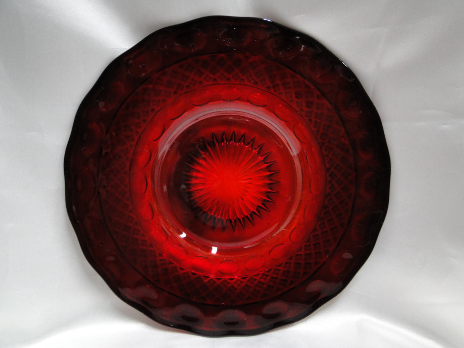 Imperial Tradition Ruby, Red Pressed Glass: Salad Plate, 8 1/4"