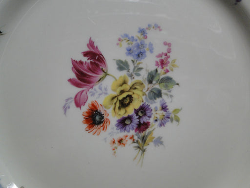 Royal Doulton RD94, Florals, Blue Panels, Green Trim: Motif C Dinner Plate 10.5"