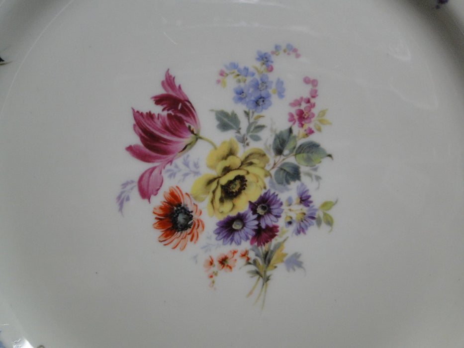 Royal Doulton RD94, Florals, Blue Panels, Green Trim: Motif C Dinner Plate 10.5"