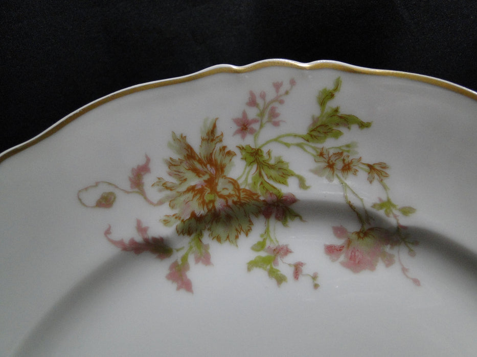 Haviland (Limoges) Poppy, Pink White Gold Poppy: Dinner Plate (s), 10 1/4"