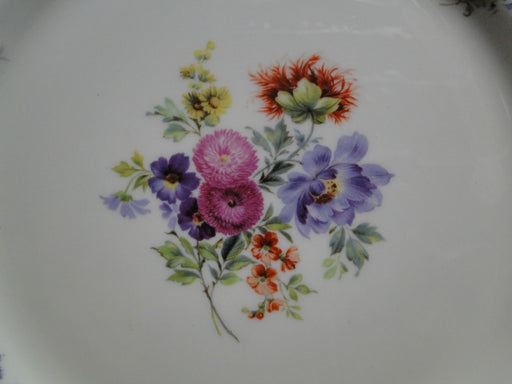 Royal Doulton RD94, Florals, Blue Panels, Green Trim: Motif D Dinner Plate 10.5"