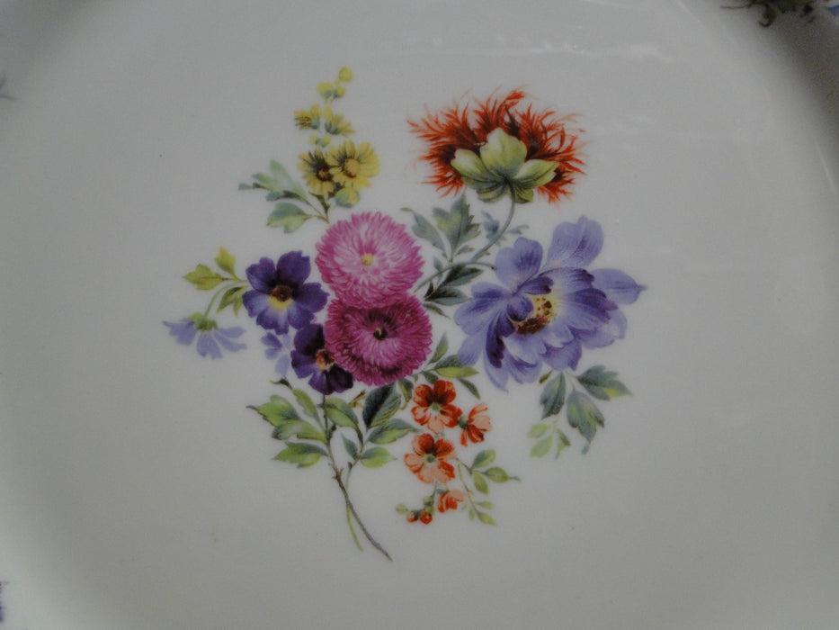 Royal Doulton RD94, Florals, Blue Panels, Green Trim: Motif D Dinner Plate 10.5"