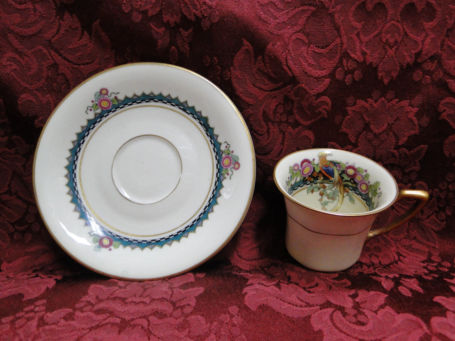 Rosenthal Troubadour 2536, Bird, Floral, Cream: Demitasse Cup & Saucer Set (s)