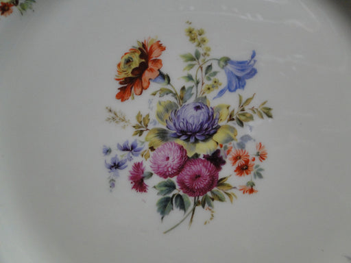 Royal Doulton RD94, Florals, Blue Panels, Green Trim: Motif E Dinner Plate 10.5"