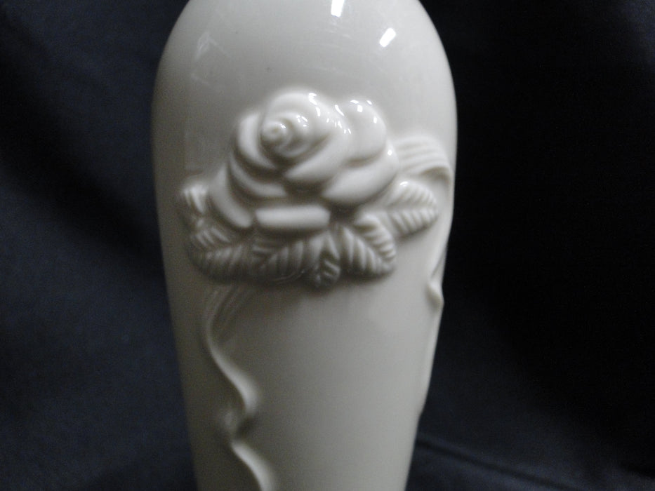 Lenox Rosebud Collection, Ivory Embossed Rose w/ Ribbon, Gold: Vase, 5 3/4"
