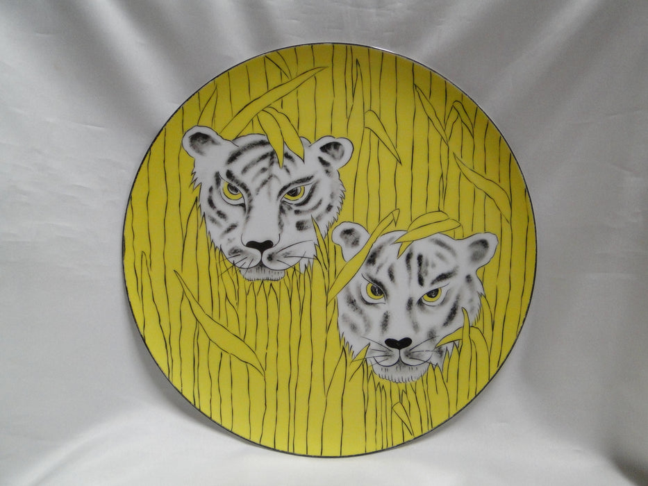 Franci for Taste Setter Villa Vanilla, Yellow: Dinner Plate, Tigers, 11 1/8"