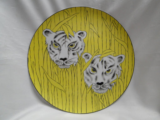 Franci for Taste Setter Villa Vanilla, Yellow: Dinner Plate, Tigers, 11 1/8"