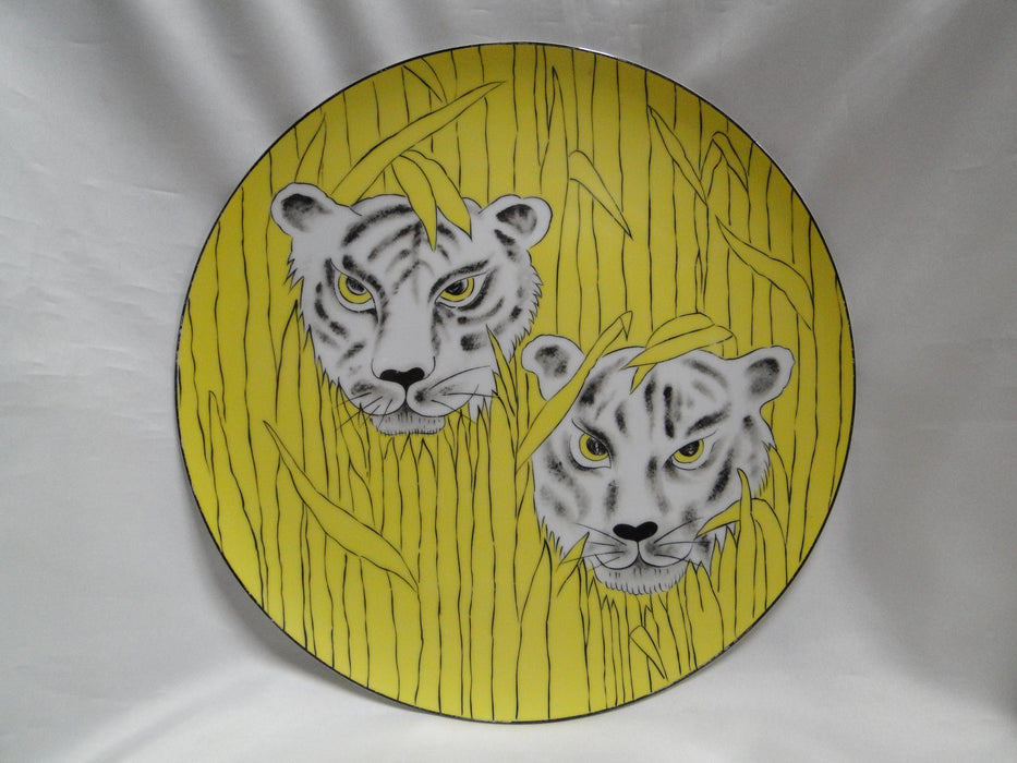 Franci for Taste Setter Villa Vanilla, Yellow: Dinner Plate, Tigers, 11 1/8"