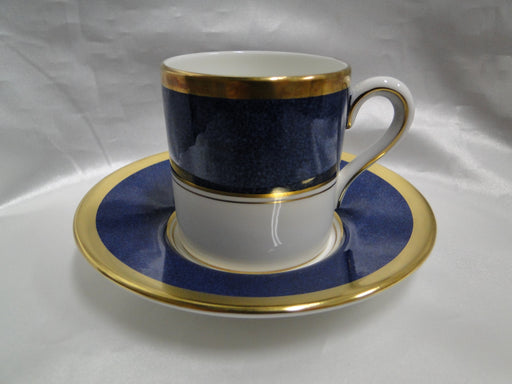 Coalport Athlone Blue: Flat Demitasse Cup & Saucer Set (s), Round Handle