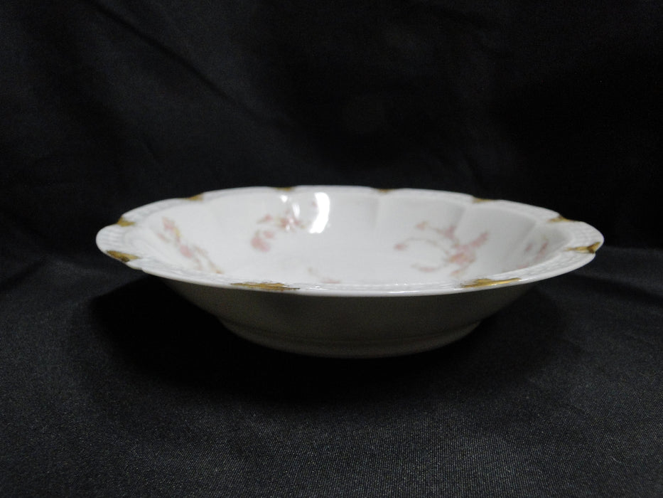 Haviland (Limoges) Schleiger 247d, Pale Pink Flowers: Soup Bowl, 7 3/8", As Is