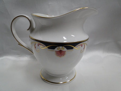 Lenox Georgian Shell, White w/ Blue, Pink Shells, Gold Trim: Creamer, 4 1/8"