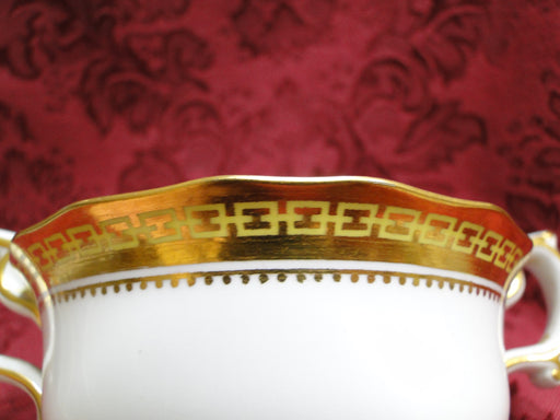 Spode R2655, White w/ Gold & Yellow Trim: Bouillon Soup Bowl (s), As Is