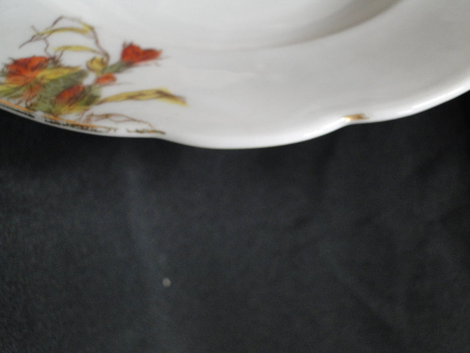 Schwalb Brothers (BSM), Coral Flowers: Rim Soup Bowl (s), 8 1/2", Gold Trim