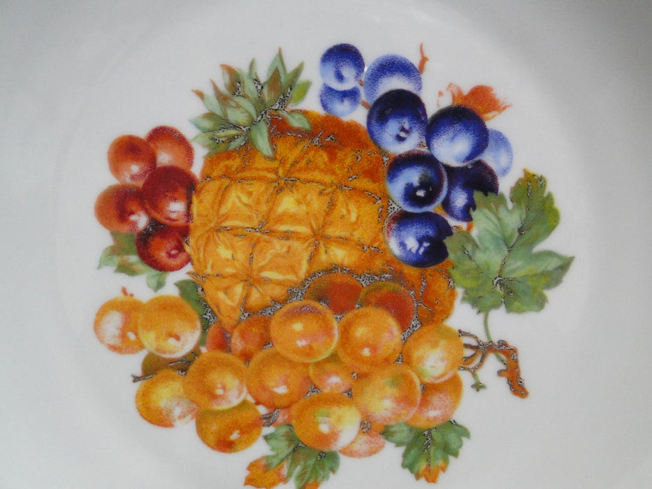 Bareuther BTH4 Fruit, Gold Trim: Grapes & Pineapple Plate, 7 3/4"