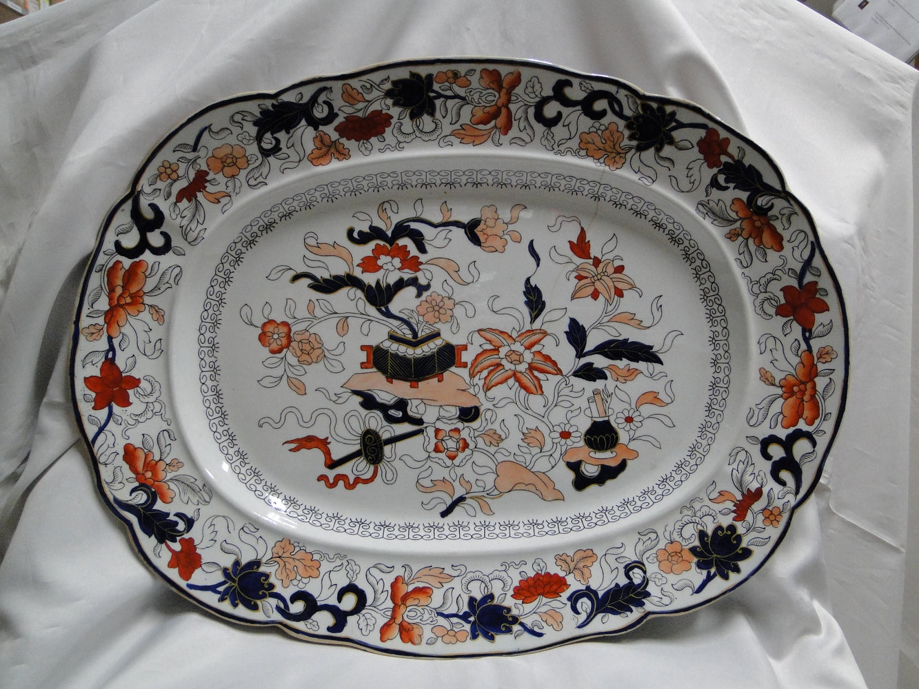 Mason's MAS22, Imari Floral: Oval Serving Platter, 22" x 16 3/4", As Is