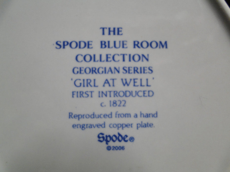 Spode Blue Room, Georgian, Blue & White: Hexagonal Tray, 3 1/2", Girl at Well