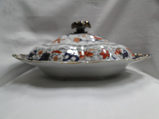 Mason's MAS22, Imari Floral: Oval Serving Bowl & Lid, 13 1/2" x 10 1/4"