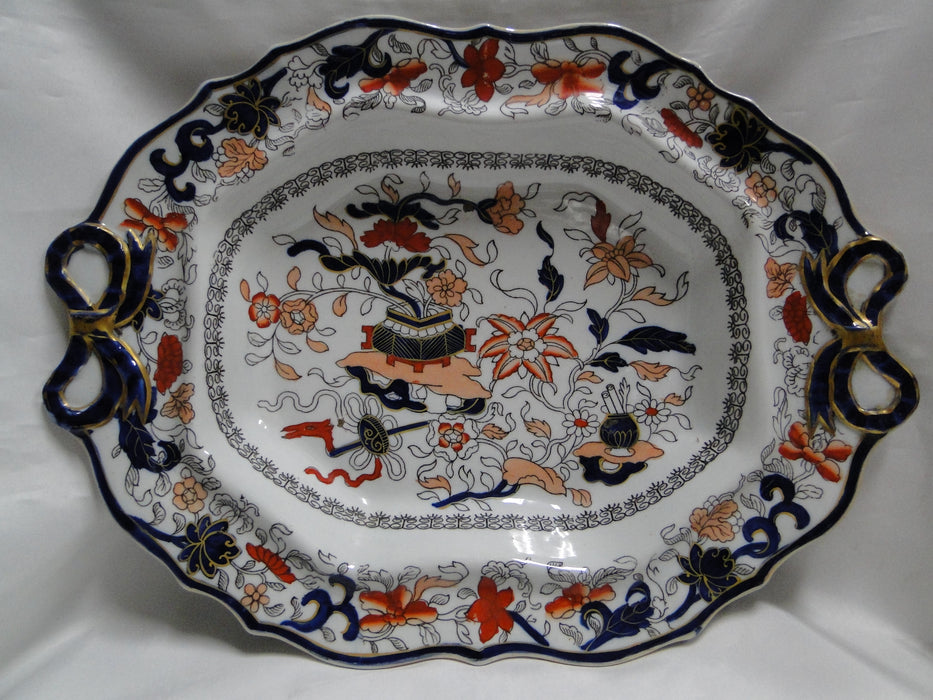 Mason's MAS22, Imari Floral: Oval Serving Bowl & Lid, 13 1/2" x 10 1/4"