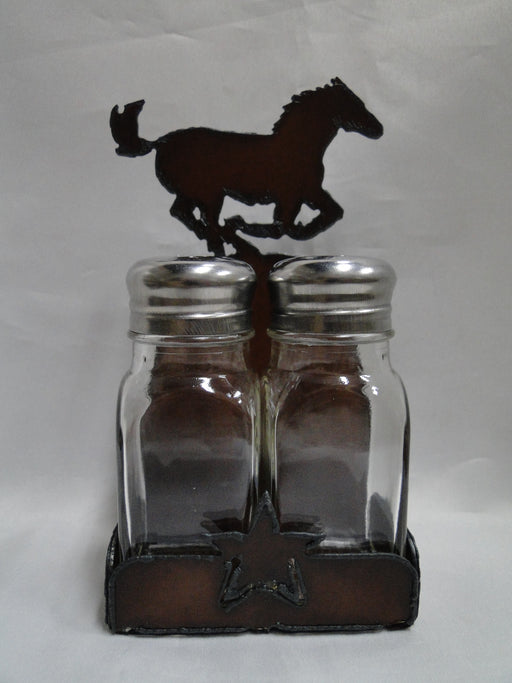 Rustic Ironwerks: NEW Horse Holder w/ Salt & Pepper Shakers, 11 Holes, 4"