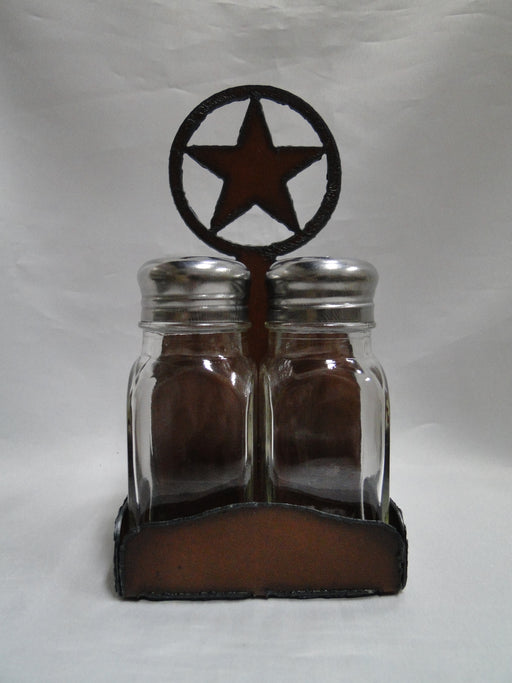 Rustic Ironwerks: NEW Texas Star Holder w/ Salt & Pepper Shakers, 11 Holes, 4"